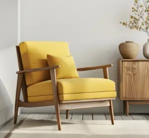modern-living-living-room-interior-has-yellow-armchair-empty-dark-white-wall-backgroud